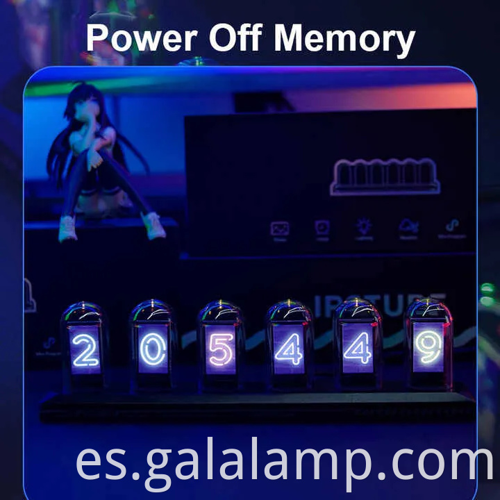 Elegante reloj de tubo brillante para la decoración del hogar y la oficina